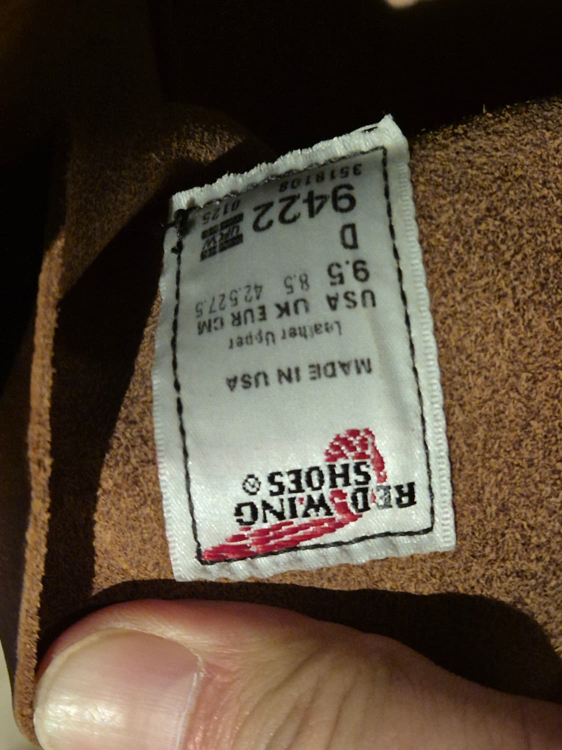 레드윙 벡맨 9422 시가 엑스칼리버 275 (9.5) 상품이미지6