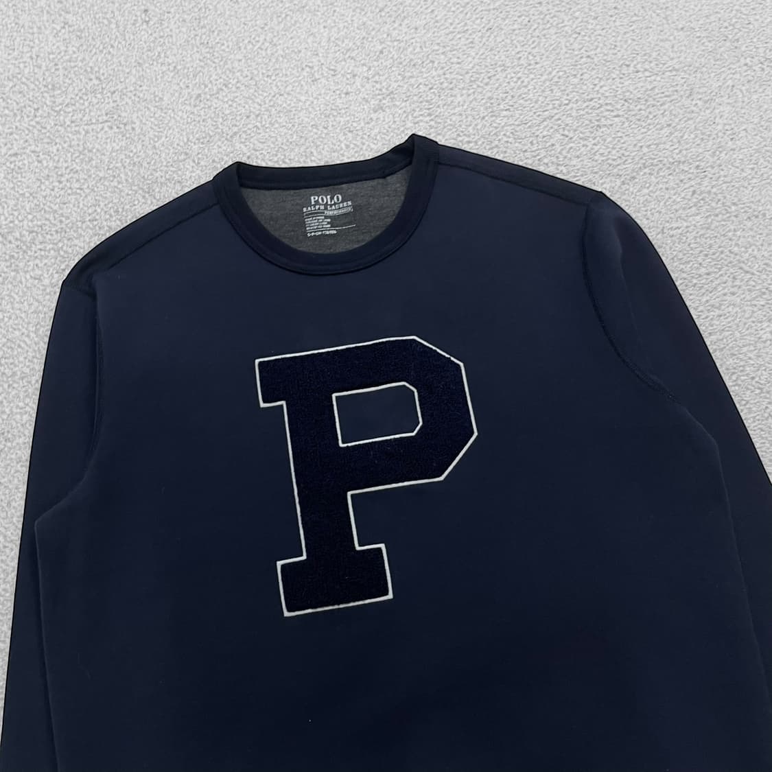 폴로 랄프로렌 셰닐 P로고 맨투맨 네이비 상품이미지2