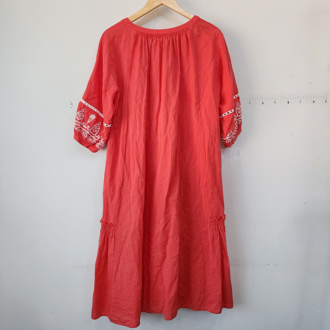 zooc 레드 에스닉 자수 롱 원피스 상품이미지5