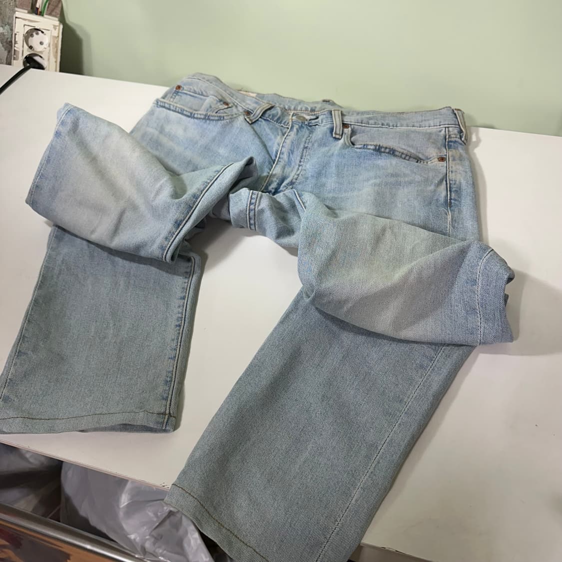 L 리바이스511 슬림레귤러핏 연청 녹워시드 데님팬츠 청바지 상품이미지4