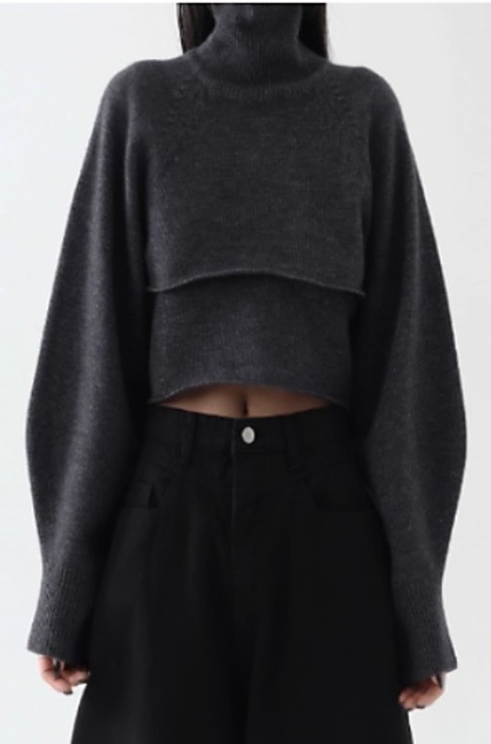트리밍버드 Layered Pola knit set [blue gray] 상품이미지1