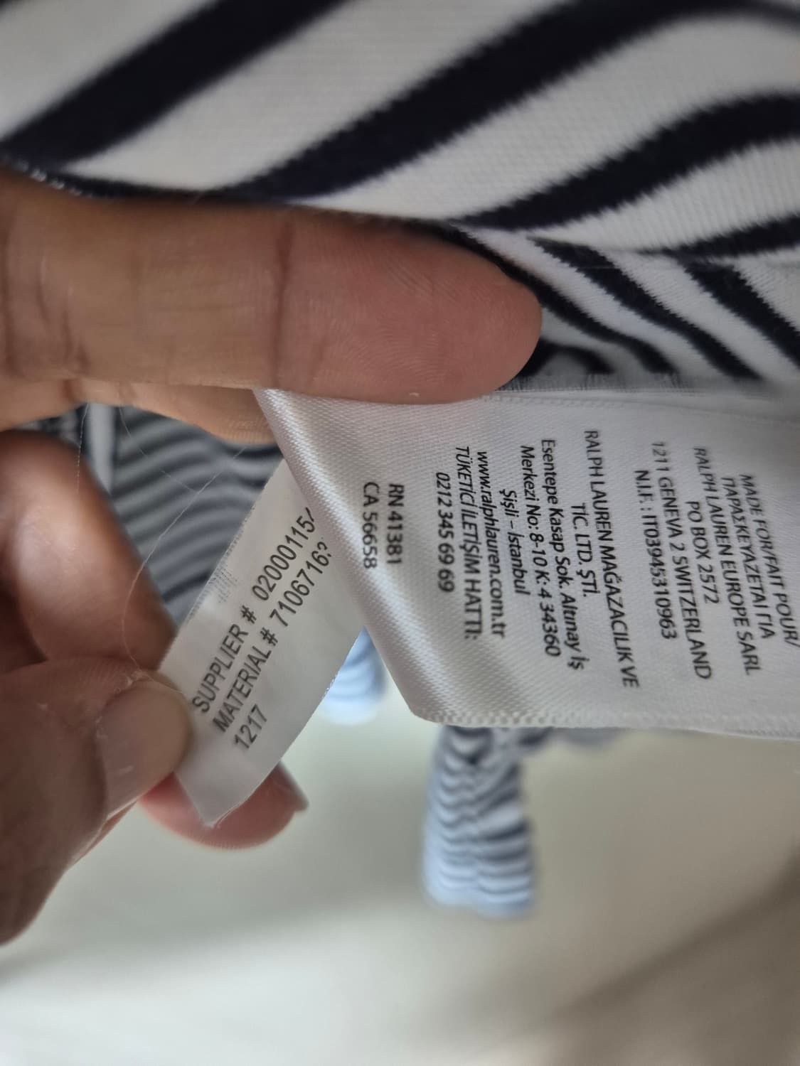 (정품) 폴로 랄프로렌 스트라이프 반팔 카라티 M 상품이미지7