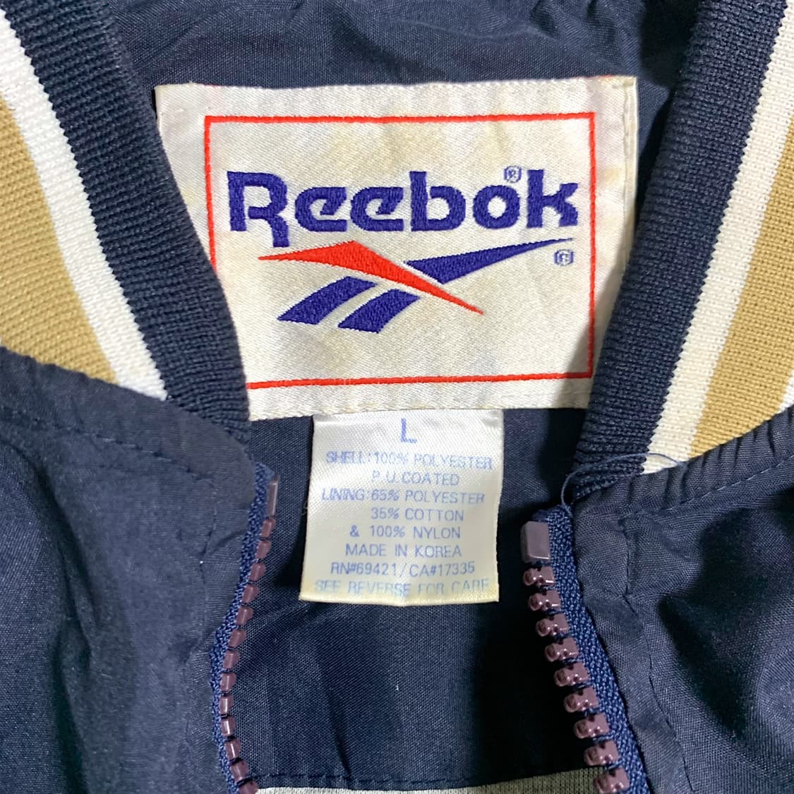  [XL~2XL] 90s Reebok Notre Dame 하프집업 상품이미지3