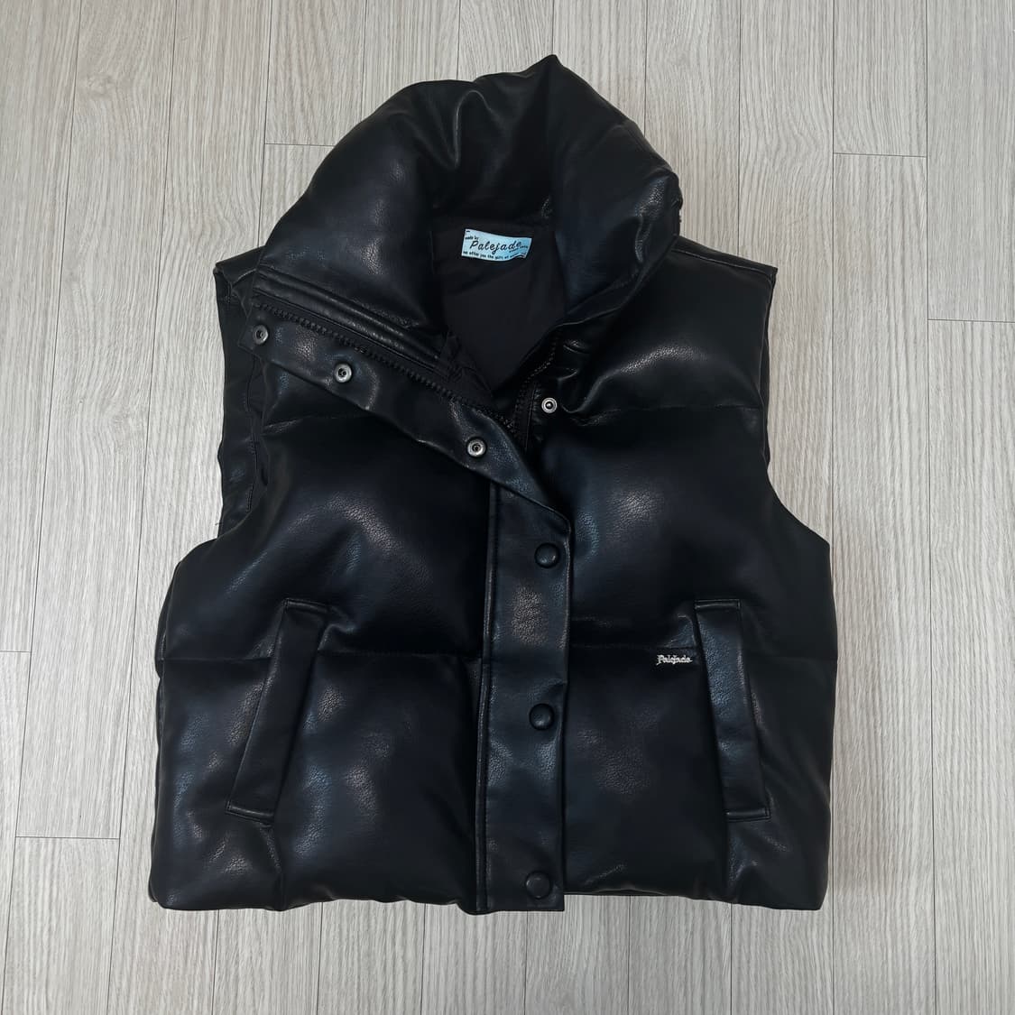 페일제이드 레더 패딩조끼 베스트 푸퍼 블랙 상품이미지2