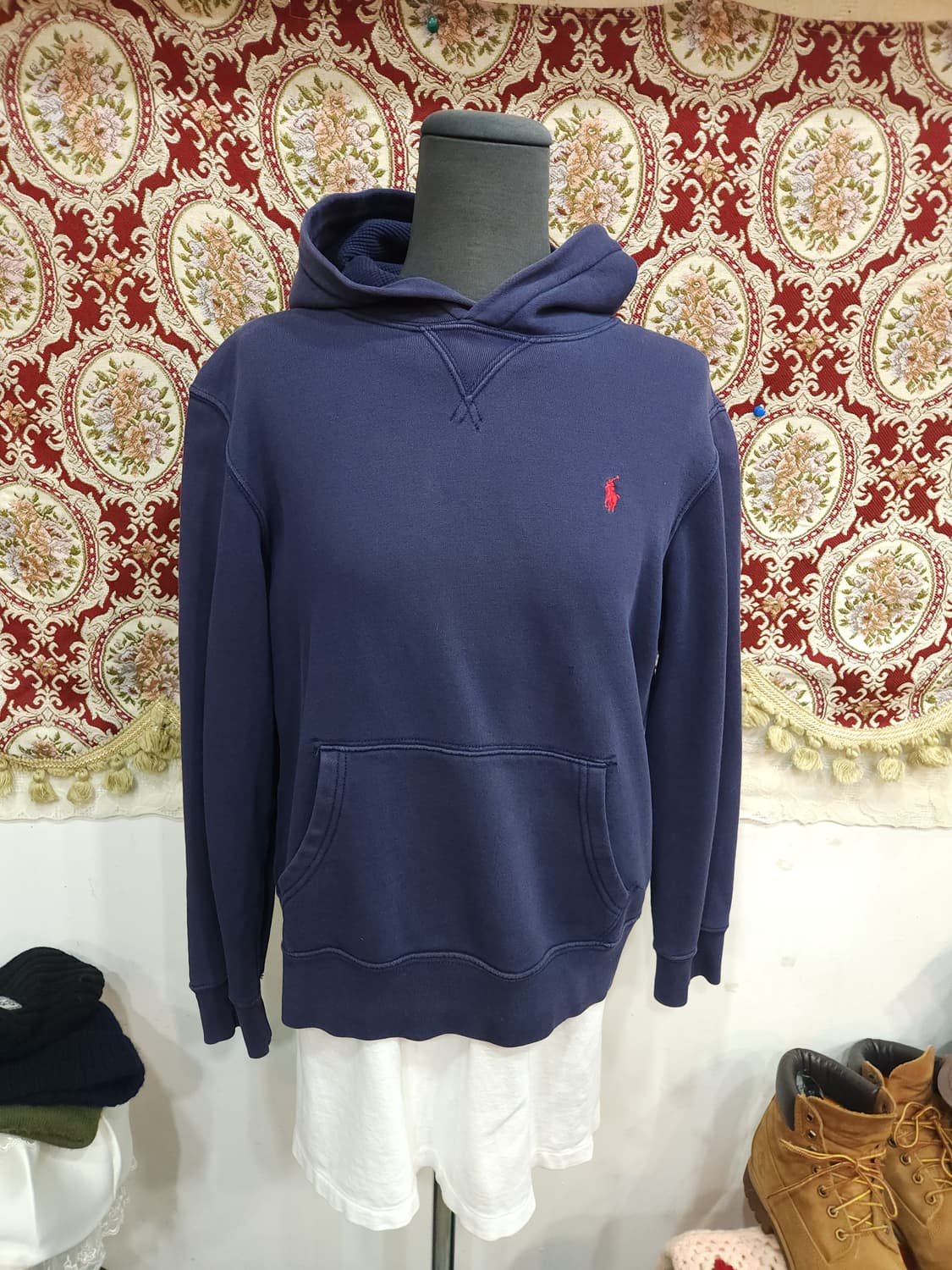 폴로 랄프로렌  네이비 기모 후드티

 상품이미지1