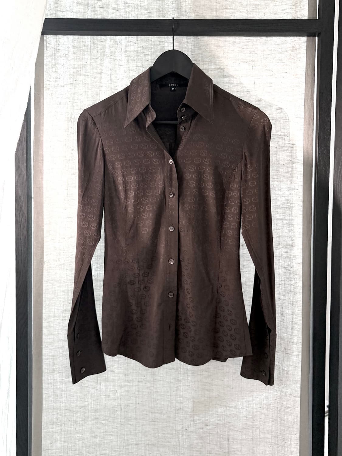 gucci silk brown shirts 상품이미지1
