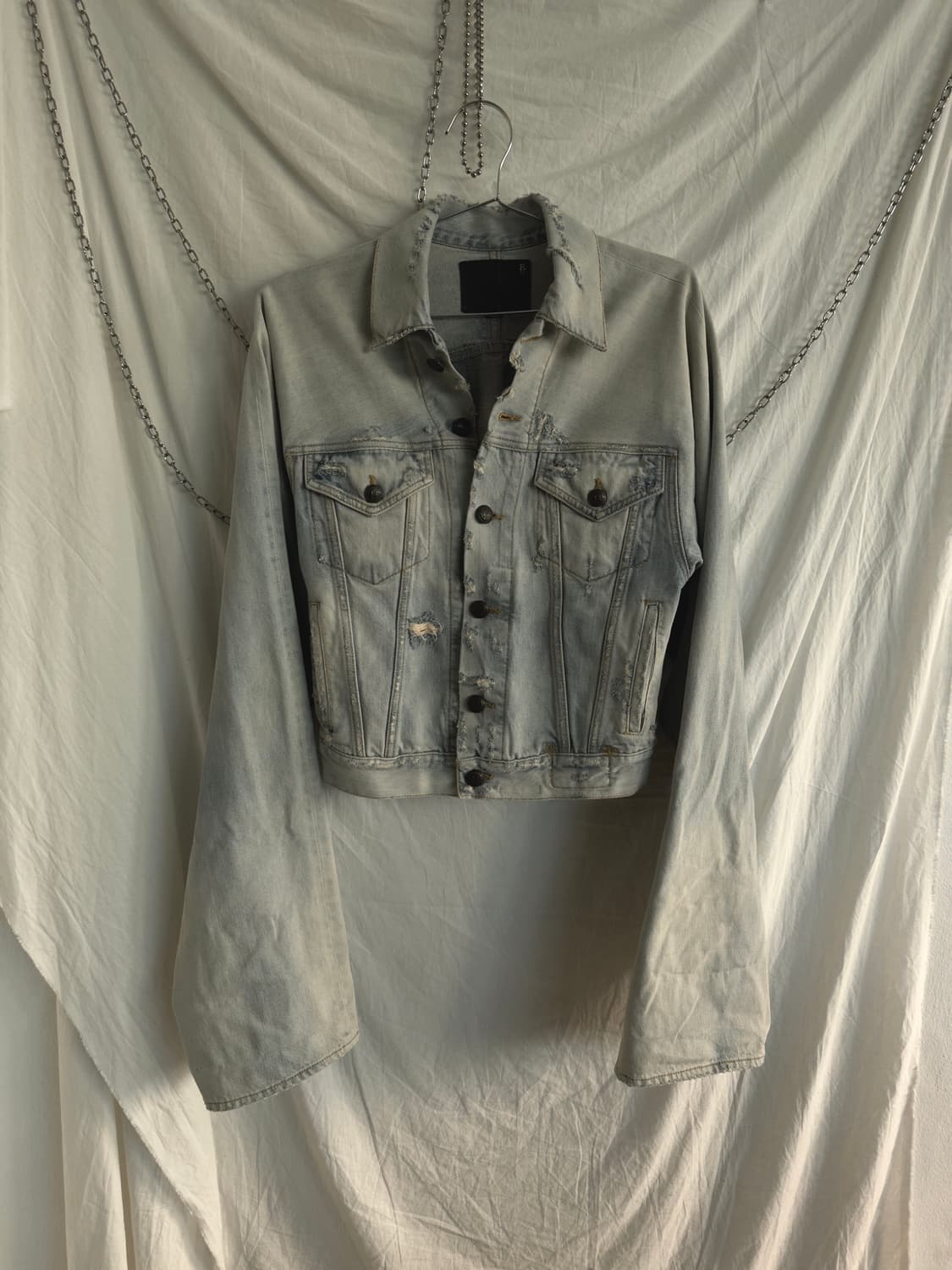 R13 디스트로이드 그런지 엑스트라 롱 슬리브 트러커 상품이미지1