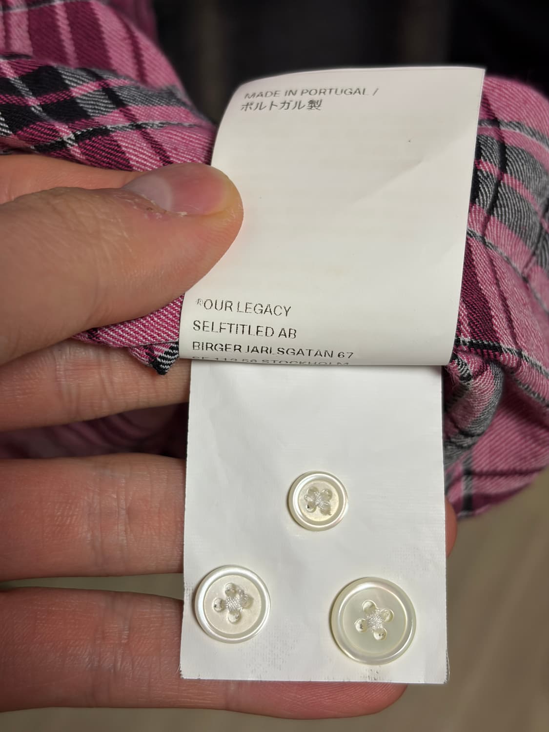 아워레가시 보로우드 셔츠 핑크 50사이즈 상품이미지6