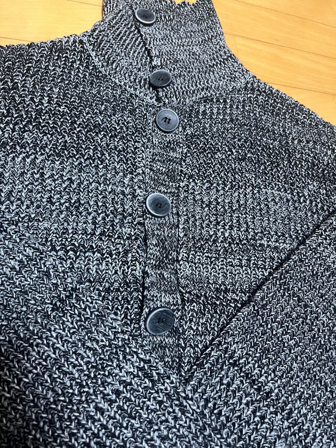 노이아고 하이넥 믹스 가디건 상품이미지1