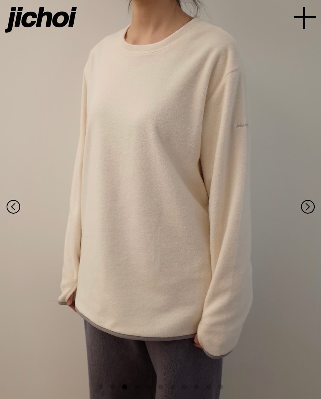지초이 컴포트 25-004 플리스 롱 슬리브 아이보리 1사이즈 상품이미지2