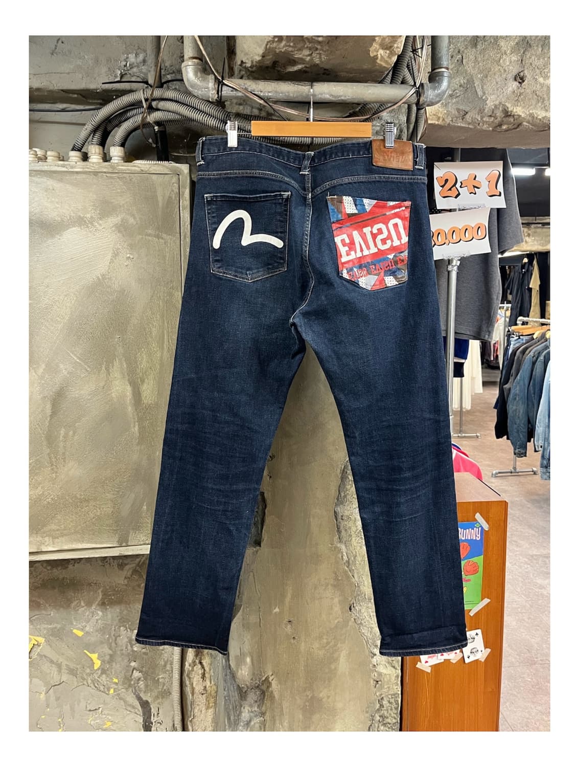 에비수 포켓 프린팅 데님 팬츠 38 #csz4145 상품이미지1