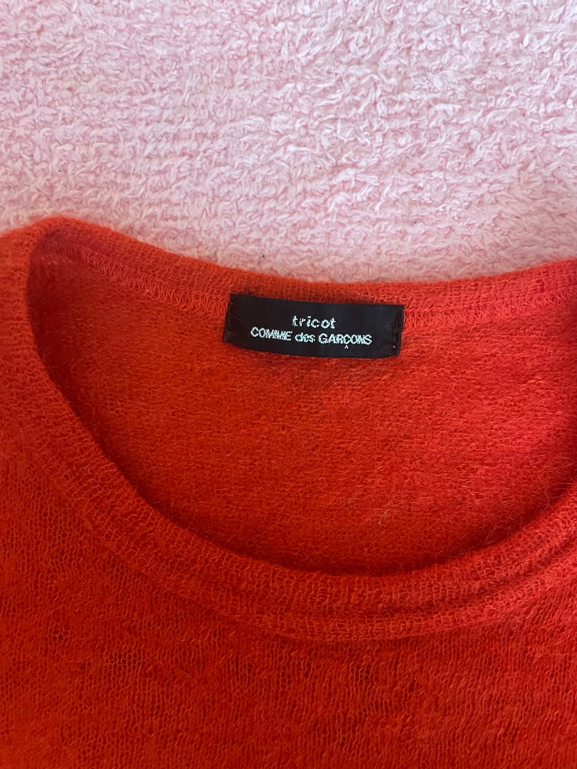 꼼데가르송 트리콧 레드오렌지 니트 상품이미지3