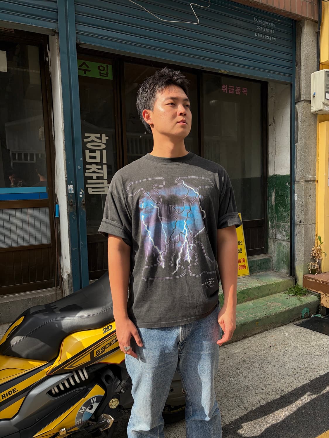 90‘s X-File Thunder promo hard faded T-s 상품이미지2