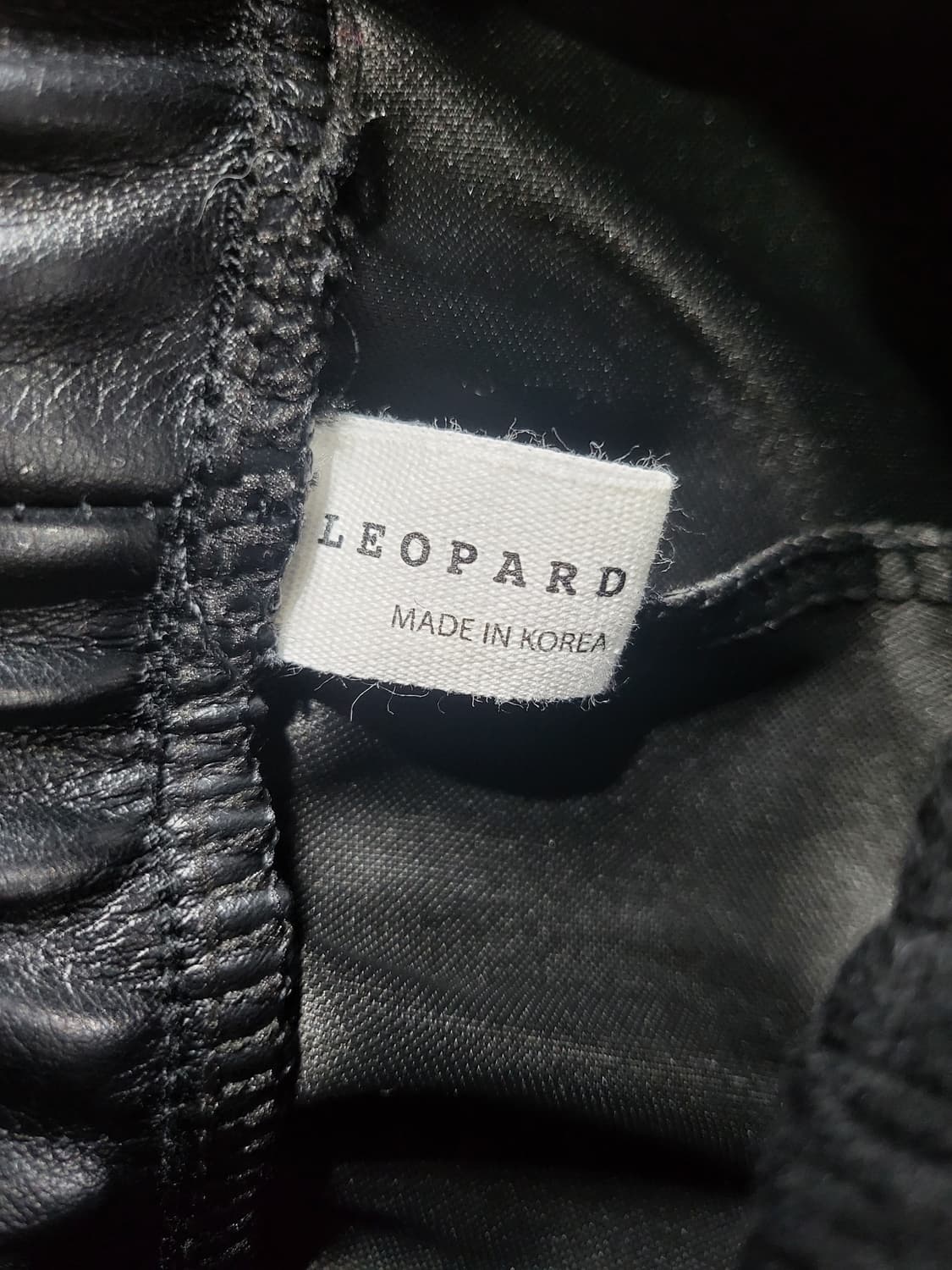 와이드 스트링 밴드 레더 팬츠(새상품) 상품이미지5