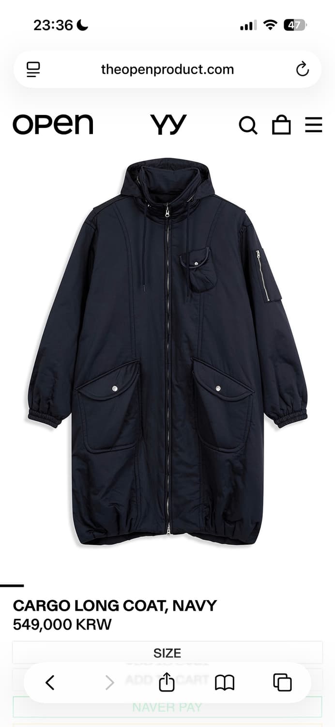 오픈와이와이 봄버 롱자켓 상품이미지2