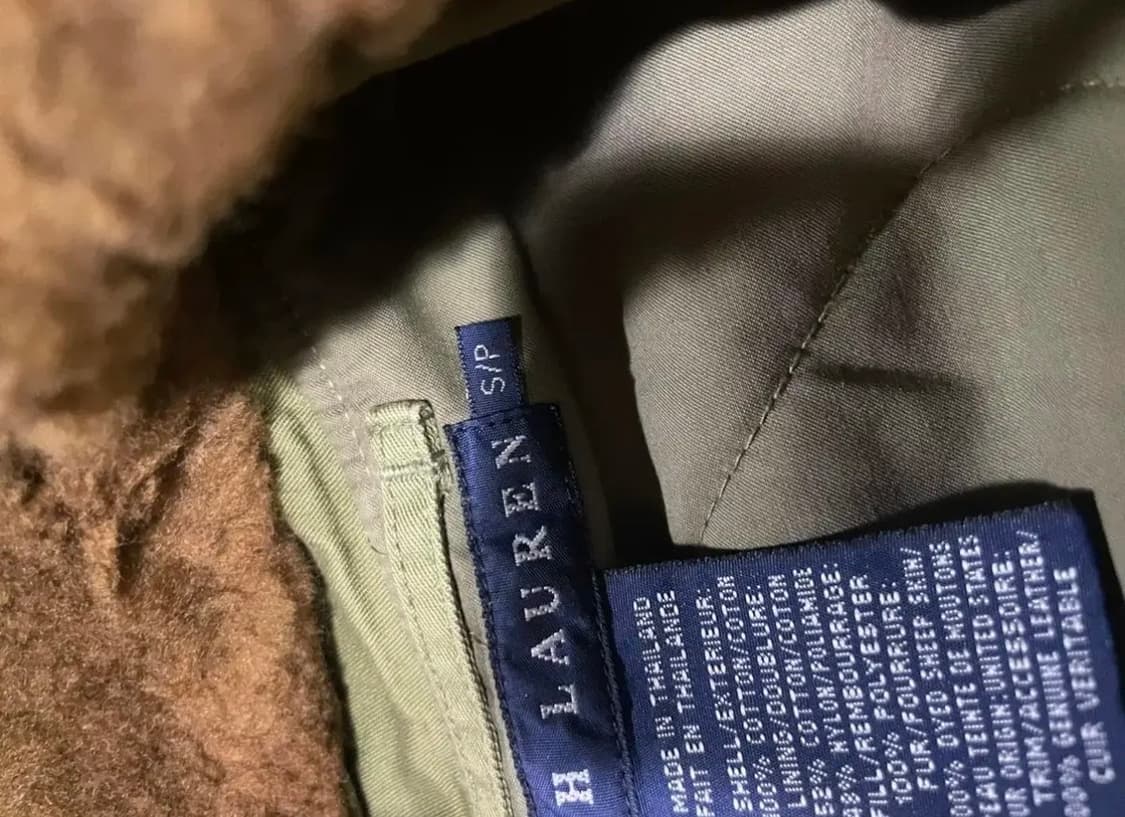 폴로 랄프로렌 양털 넥 카라 탱커 자켓 S 상품이미지3