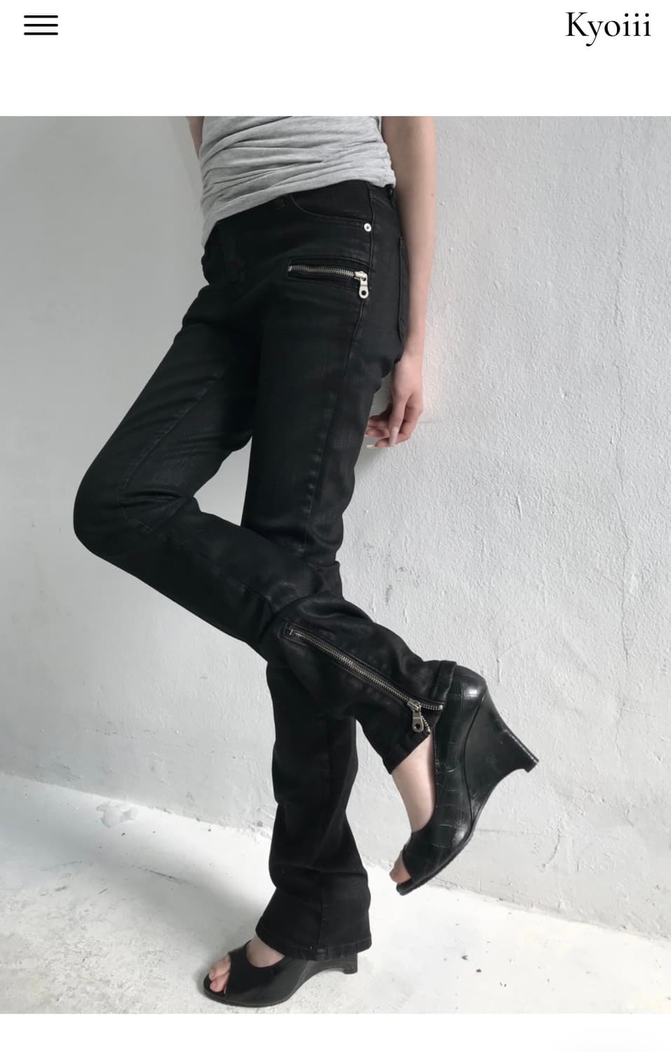 쿄이 kyoiii 클래식 크록 웨지힐 235 새상품 상품이미지2