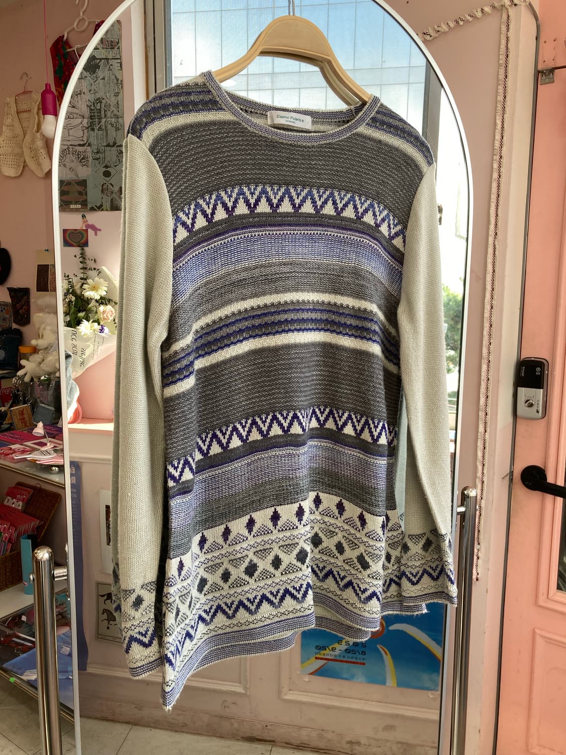 빈티지 노르딕 패턴 니트 상품이미지1