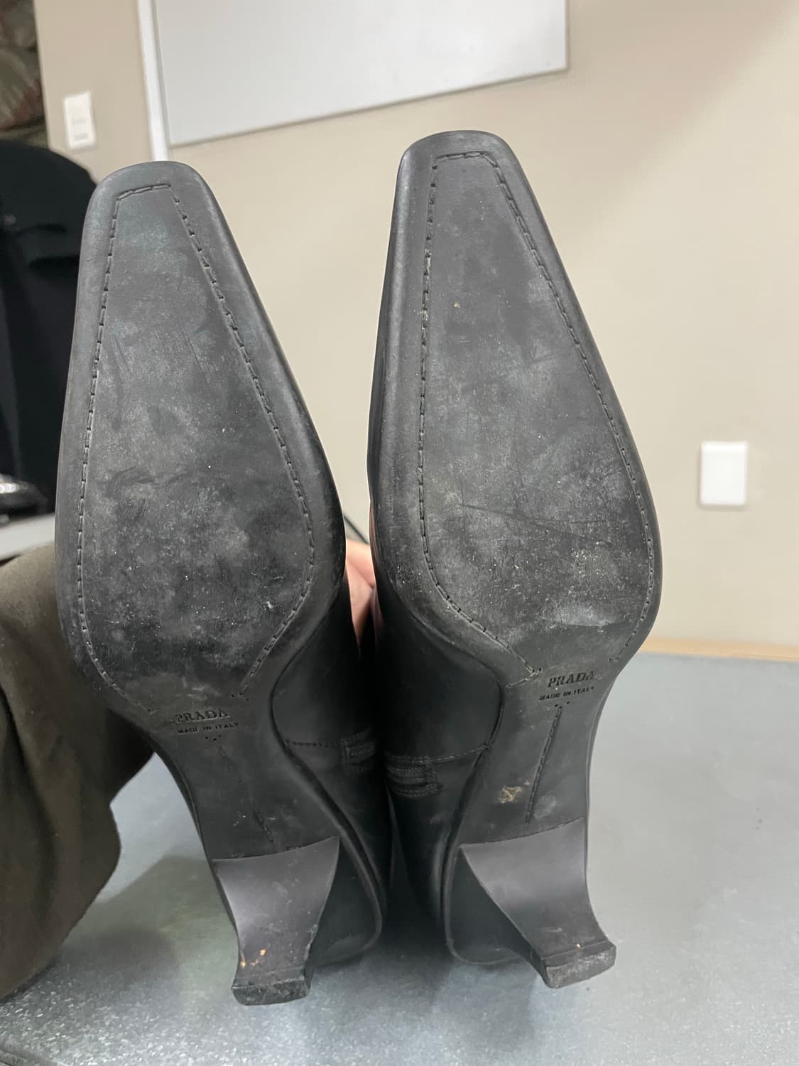 프라다 레더 니 하이 버클 레이디 부츠 EU37 상품이미지6