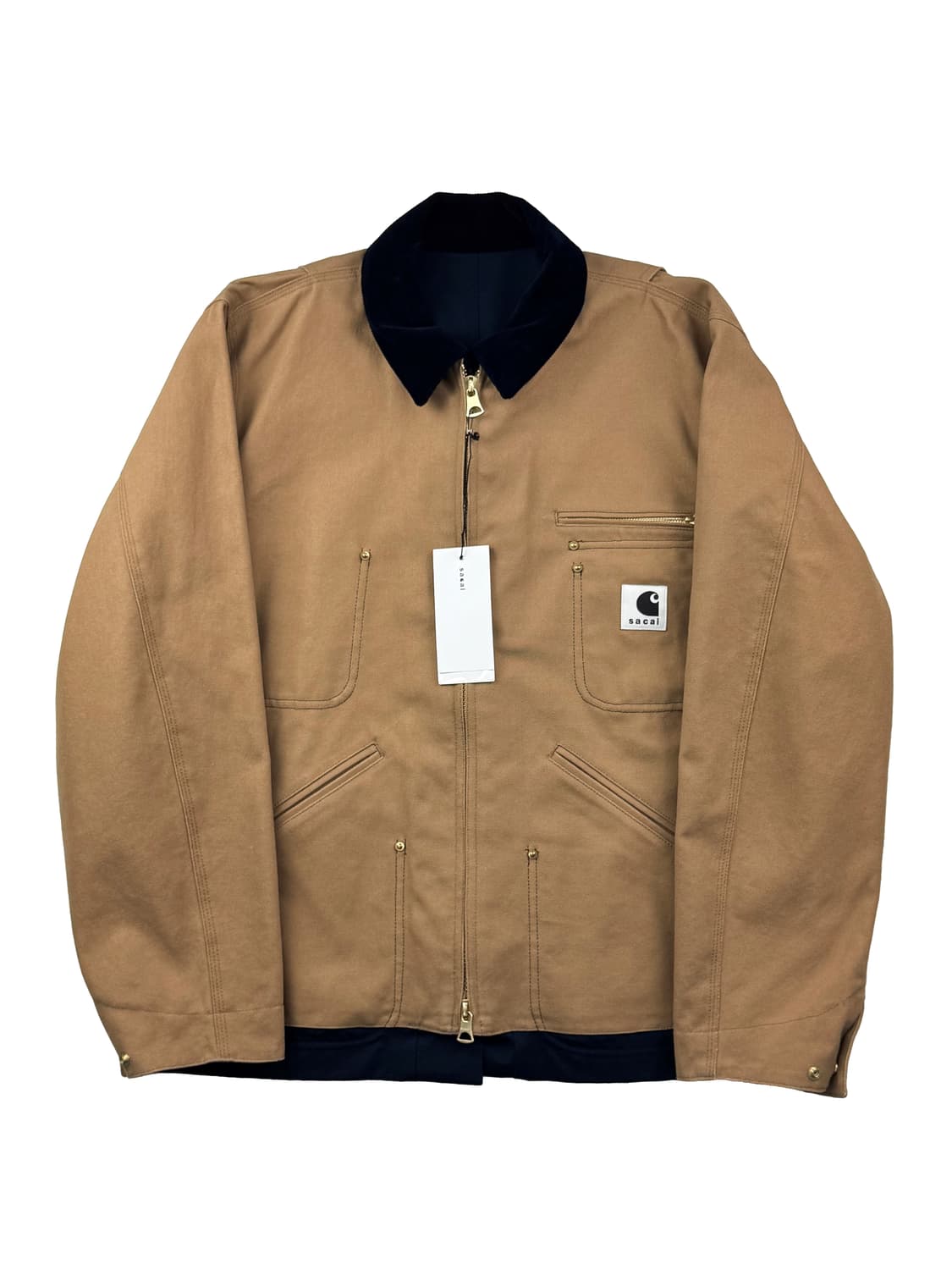 사카이 x 칼하트 WIP 리버시블 덕 자켓 베이지 네이비 상품이미지1