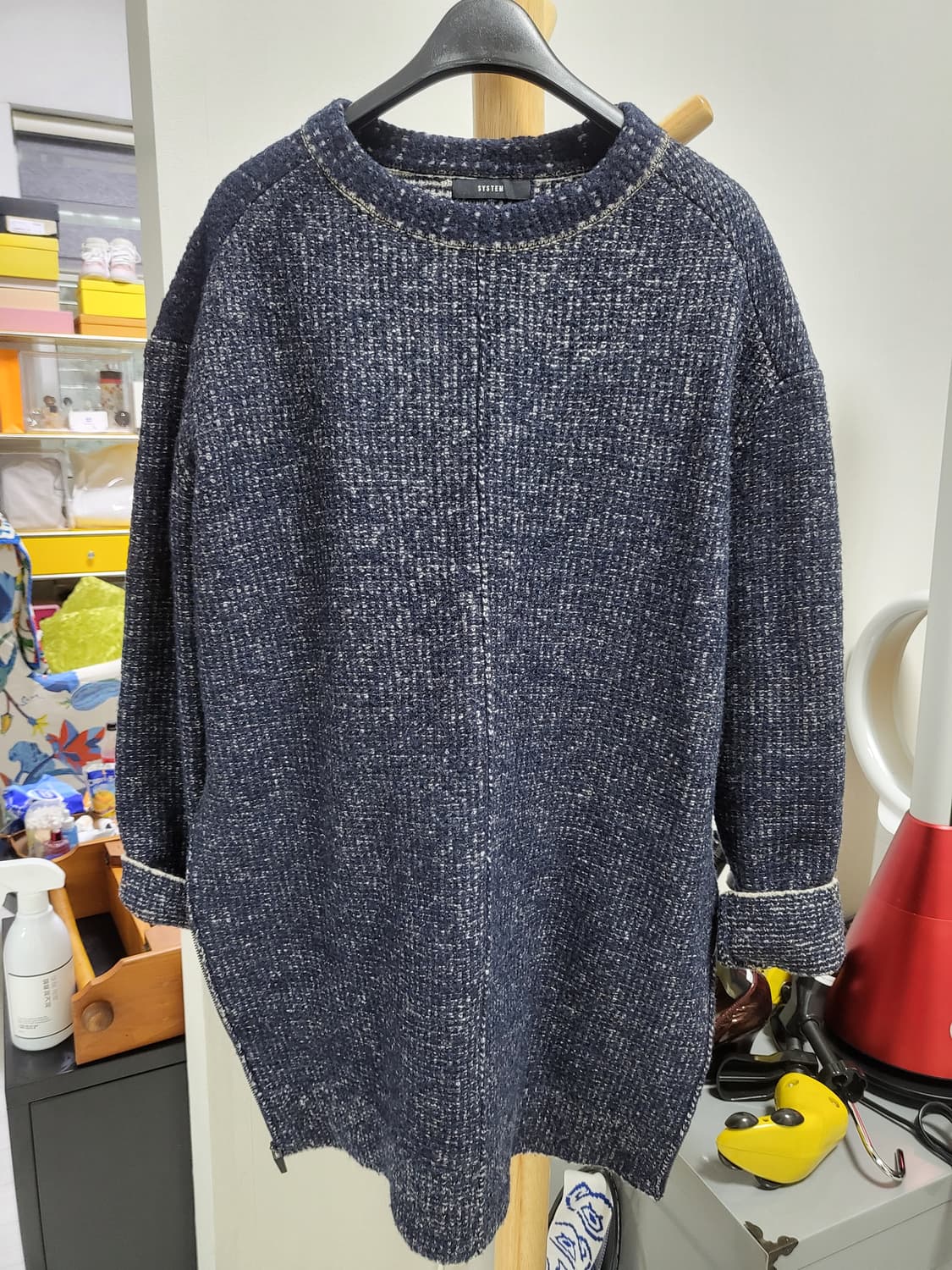 SYSTEM 니트 네이비 니트 프리사이즈 55-77 상품이미지1