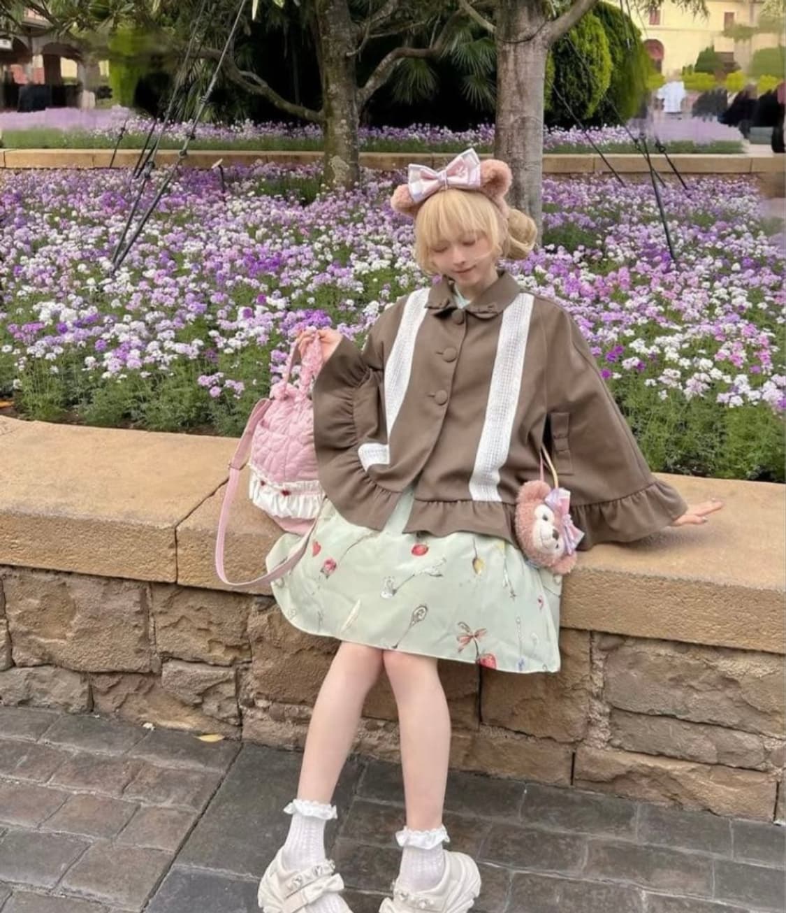 양산형지뢰계 케이프망토코트 달천 로리타 펑크 캐캐체 핀터깔 라떼히메갸루 상품이미지6