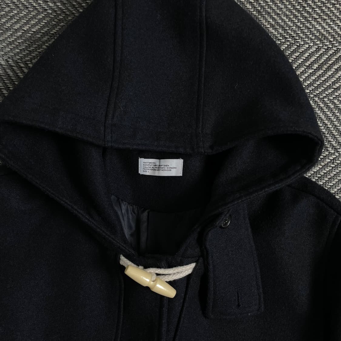 파르티멘토 오버핏 블랙 더플 롱 코트y 4105 상품이미지6