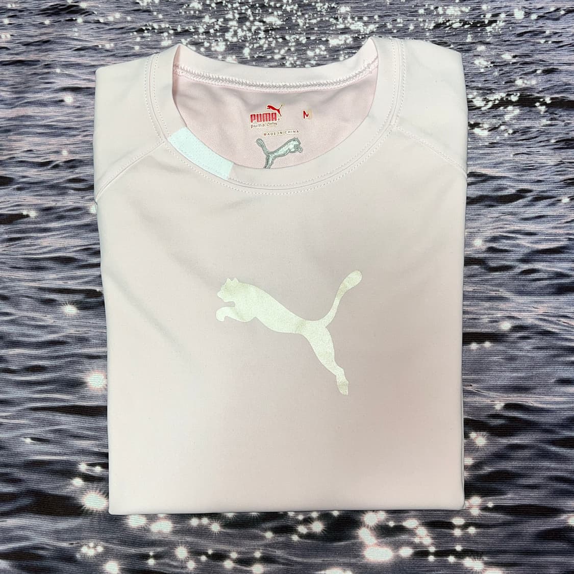 Puma Logo Grey&Pink Sport T-shirt 상품이미지3