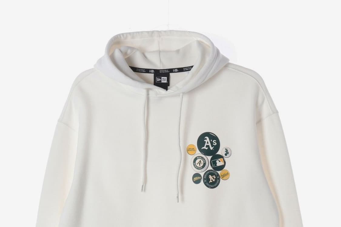 뉴에라 x MLB 오클랜드 애슬레틱스 핀 버튼 후드티 S 상품이미지3