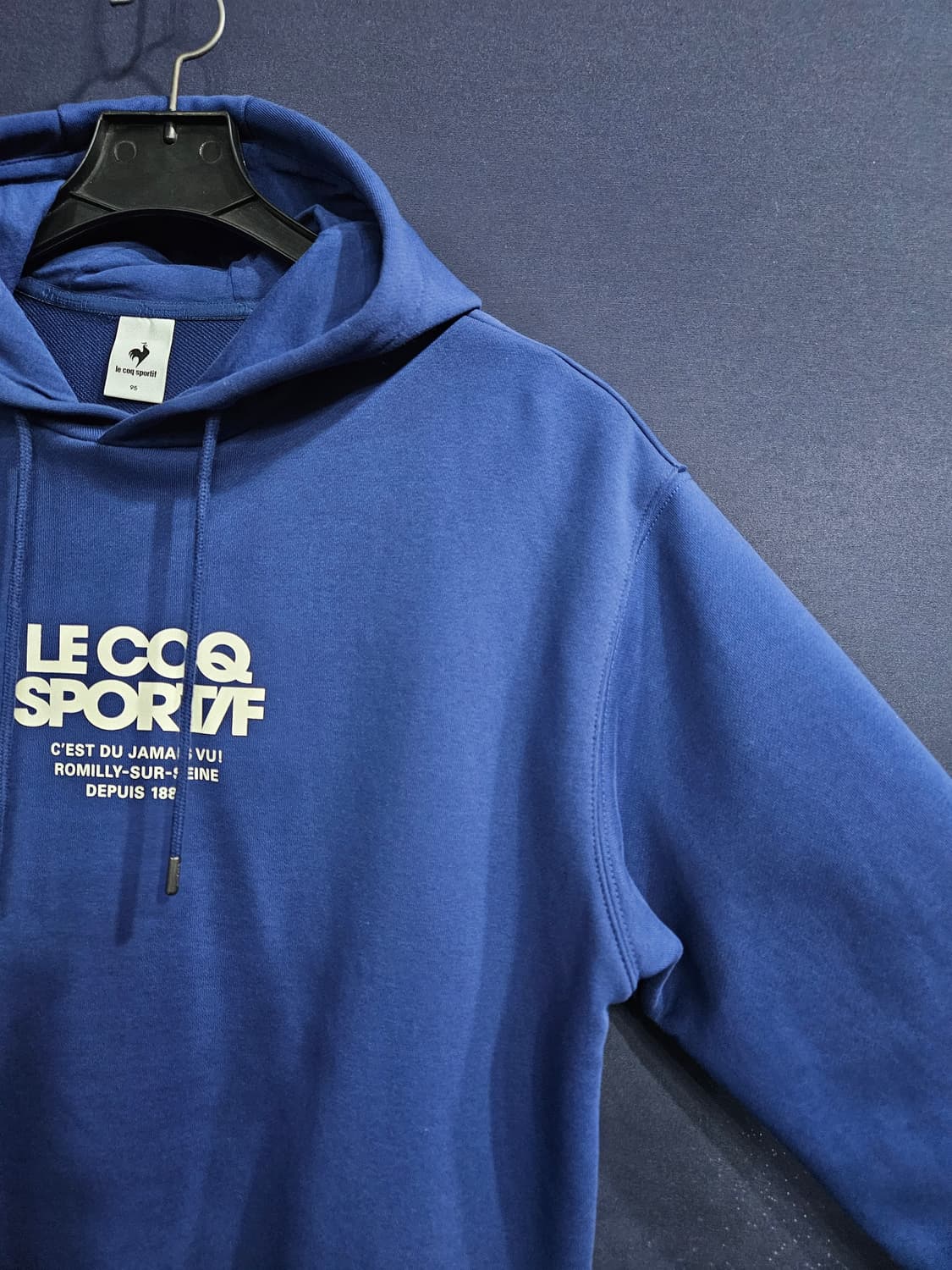 르꼬끄 블루컬러 남성 세미오버핏 95 후드티  상품이미지4