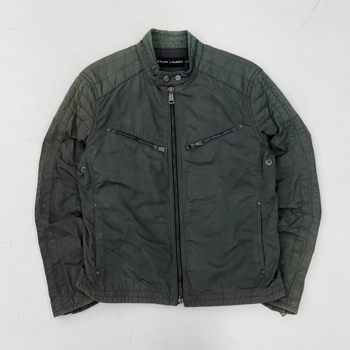 폴로 바이커 카키 멀티지퍼 레이싱 자켓 상품이미지2