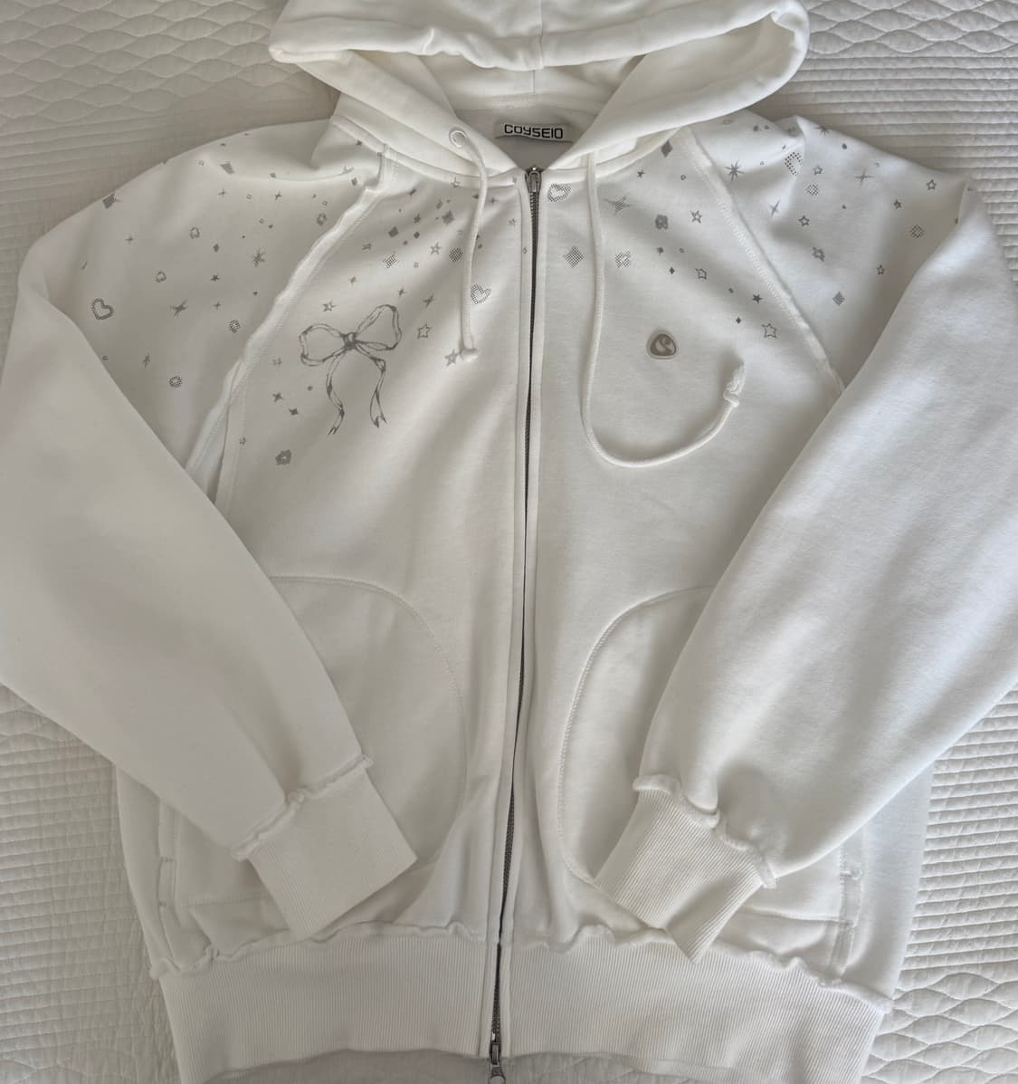 코이세이오 트웡클 후드집업 화이트  상품이미지1