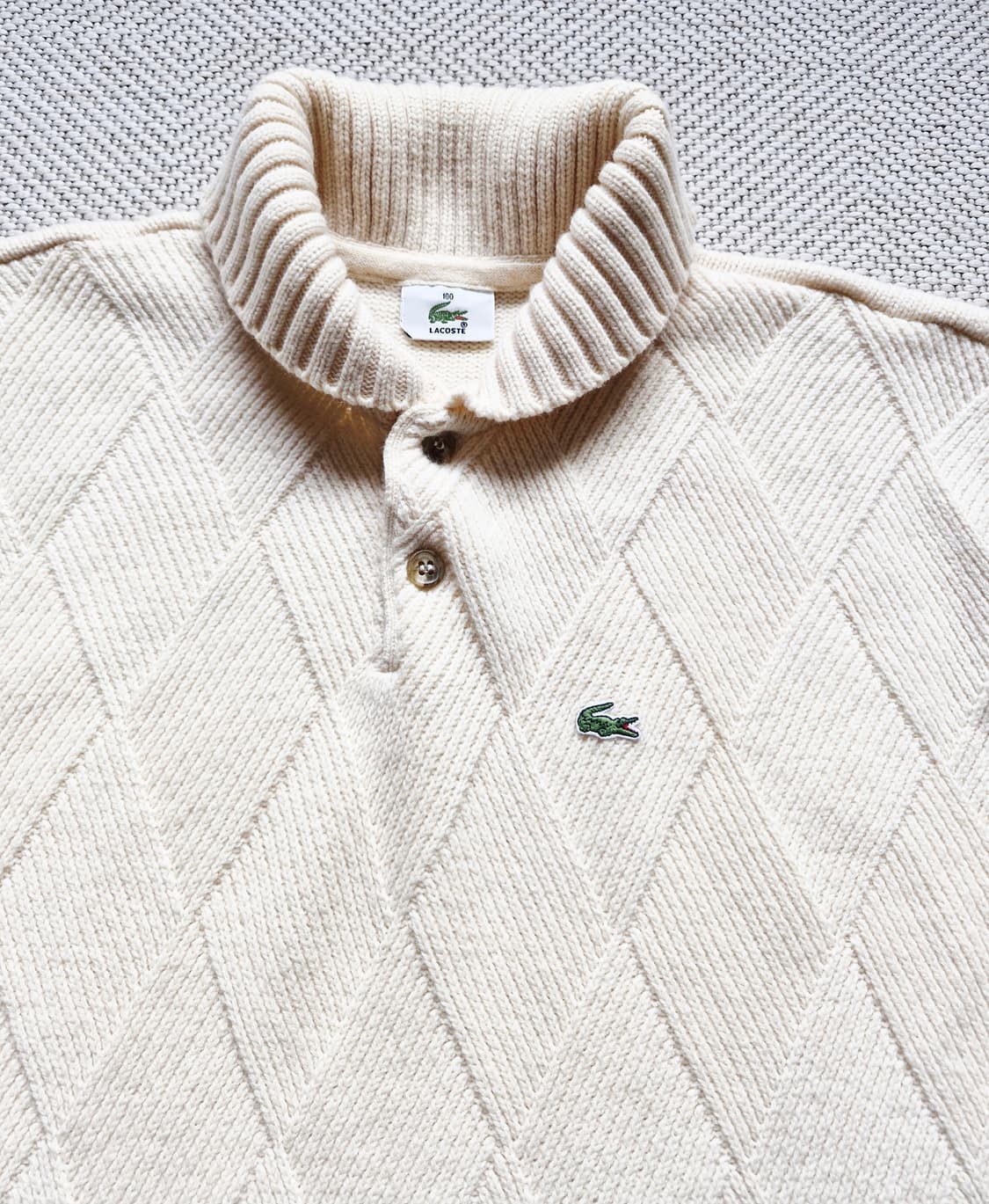 라코스테 숄카라 울 니트 스웨터 100 상품이미지3