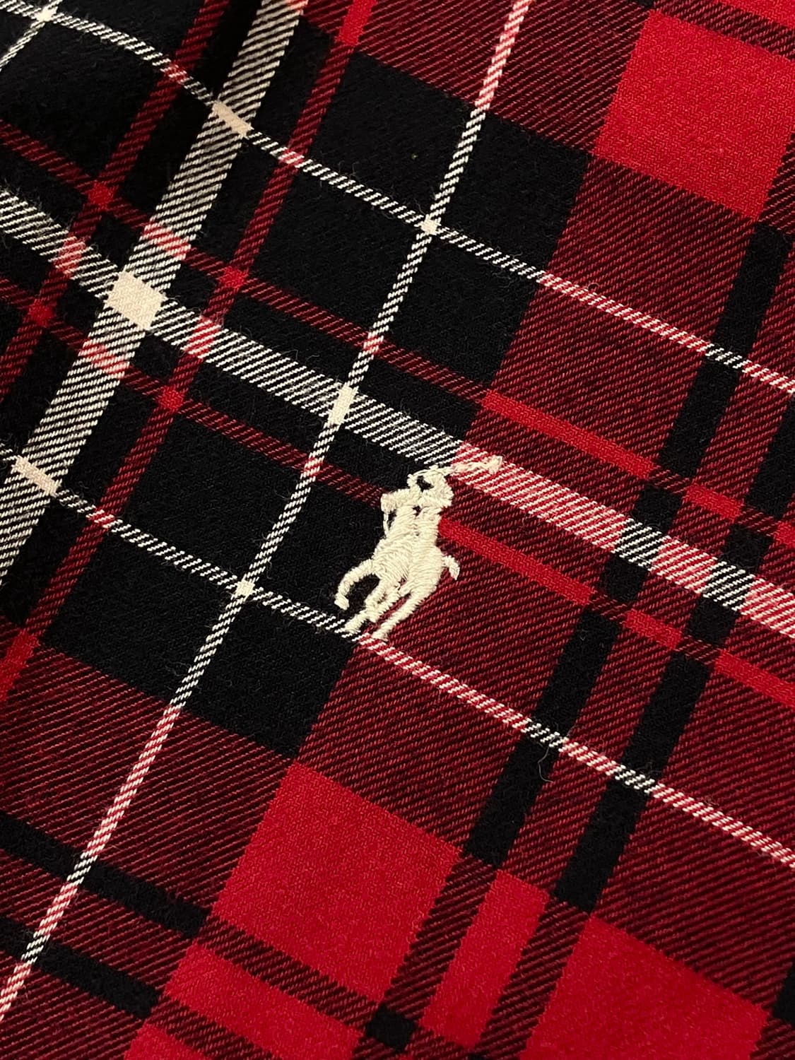 폴로 랄프로렌 체크 셔츠 레드 XL #csz3617 상품이미지4