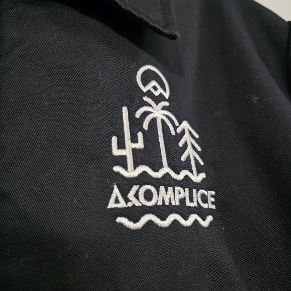 디키즈 AKOMPLICE 콜라보 누빔 블랙 성조기 자켓 M 상품이미지5