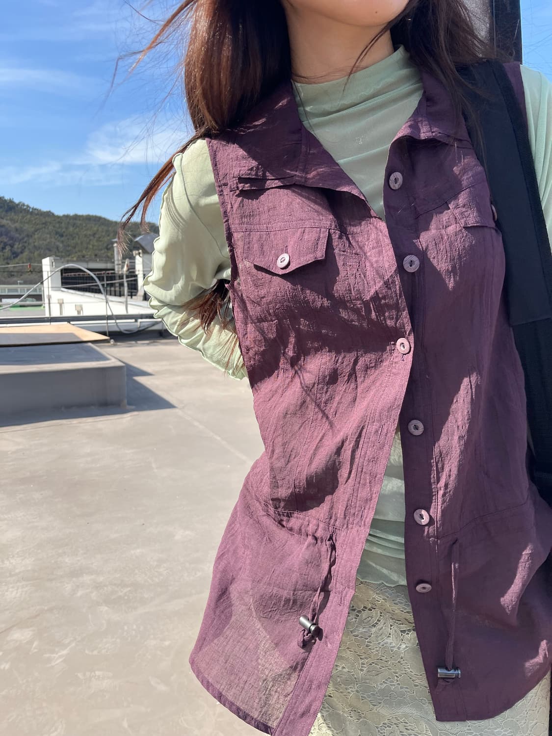 Utility Crinkle Vest 유틸리티 크링클 베스트 상품이미지1