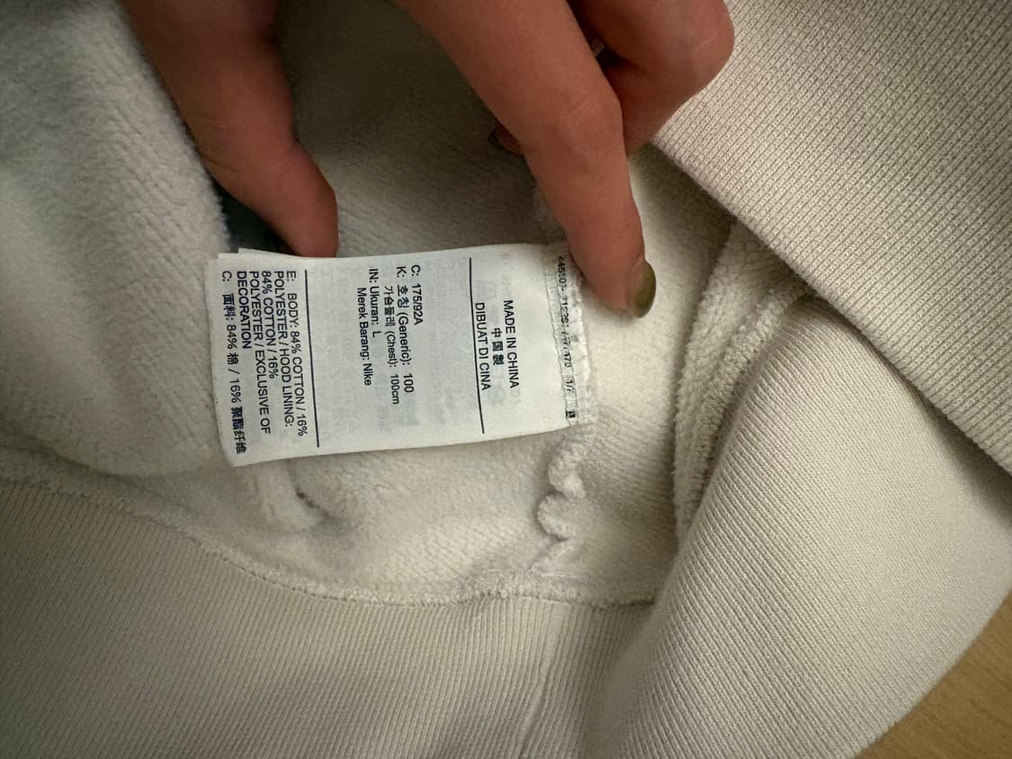 조던X오프화이트 콜라보 후드티 L 상품이미지4