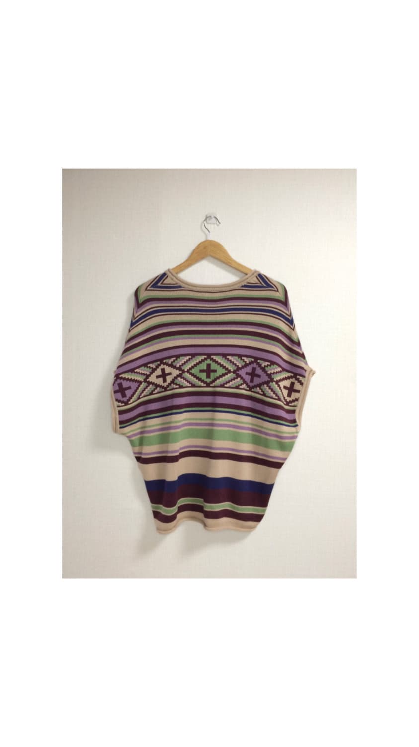 titicaca 티티카키 보헤미안 핑크 판쵸 니트 상품이미지4