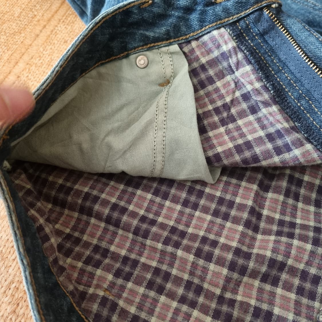 칼하트 체크안감 청바지 상품이미지5