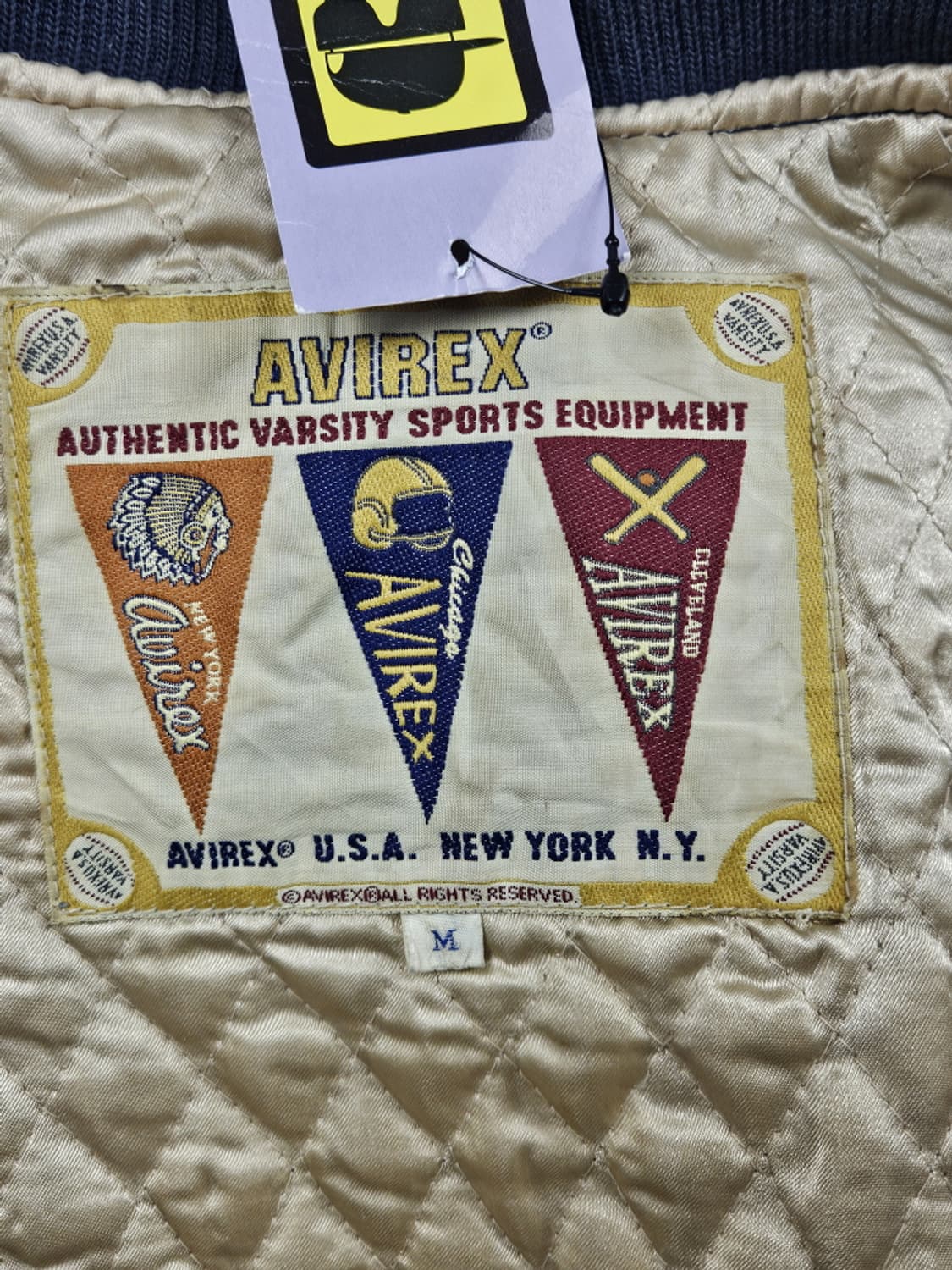 아비렉스 NEWARK BEARS 가죽 바시티 자켓 ( M )/ 10016 상품이미지10