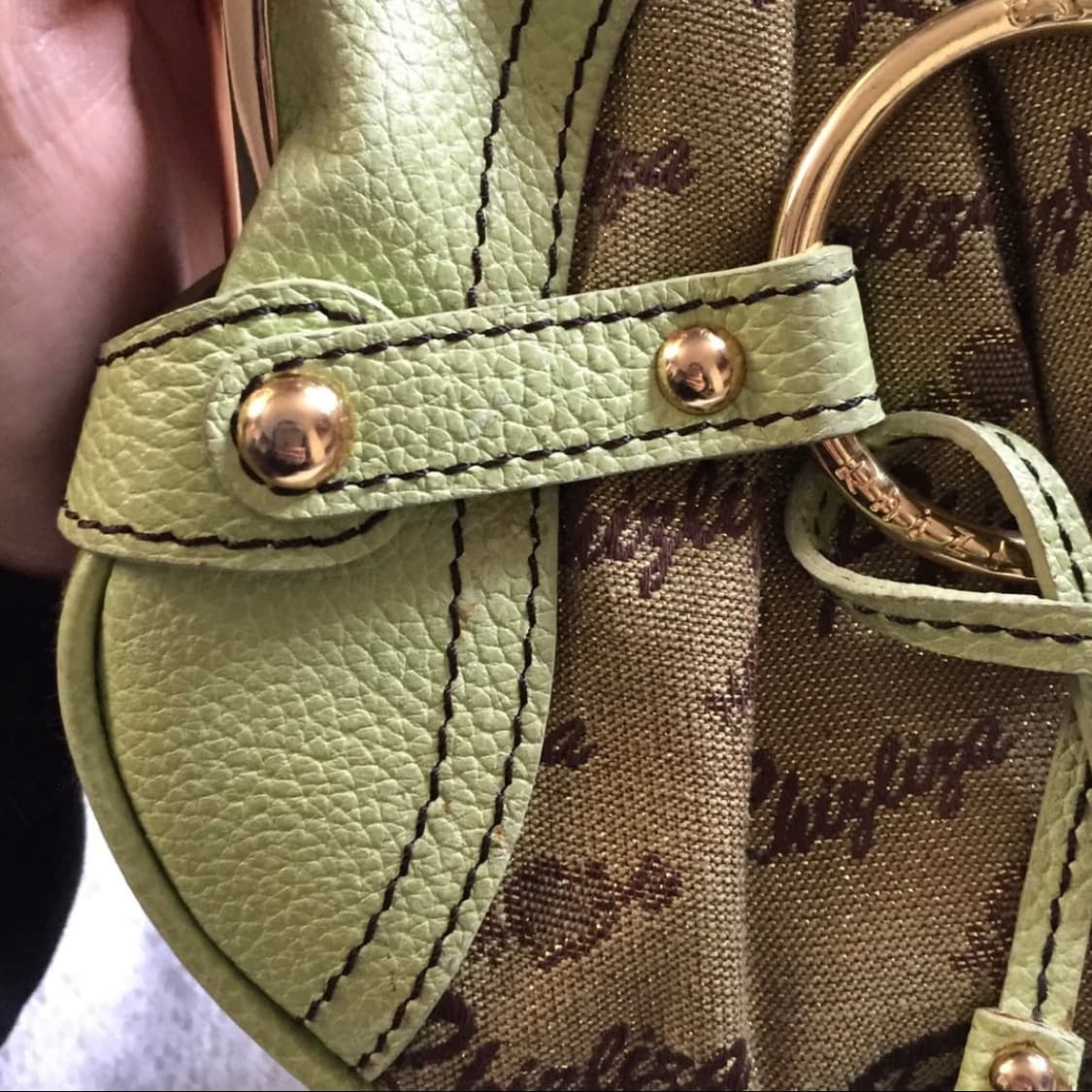 Liz lisa 리즈리사 갸루 괴짜 그린 글리터 소가죽 미니 체인백 상품이미지7