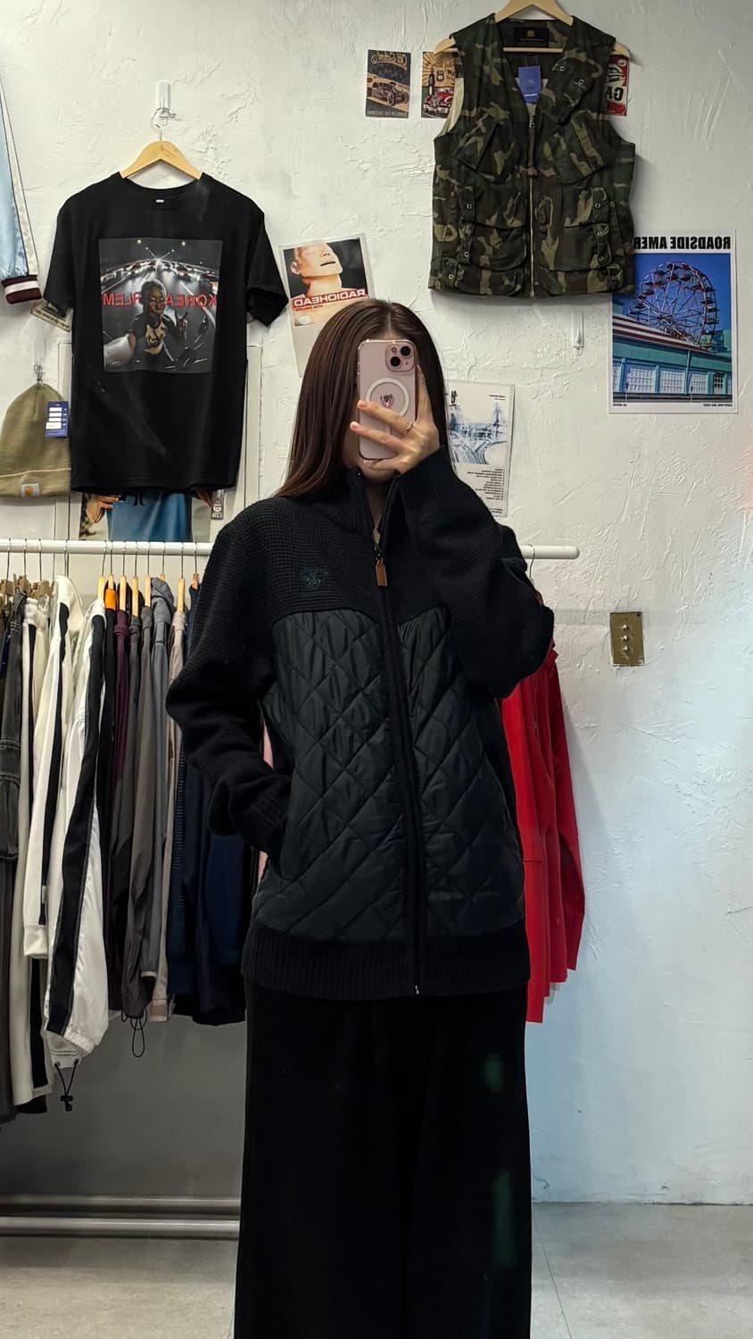 비버리힐스 폴로클럽 퀼팅 니트 M 상품이미지1