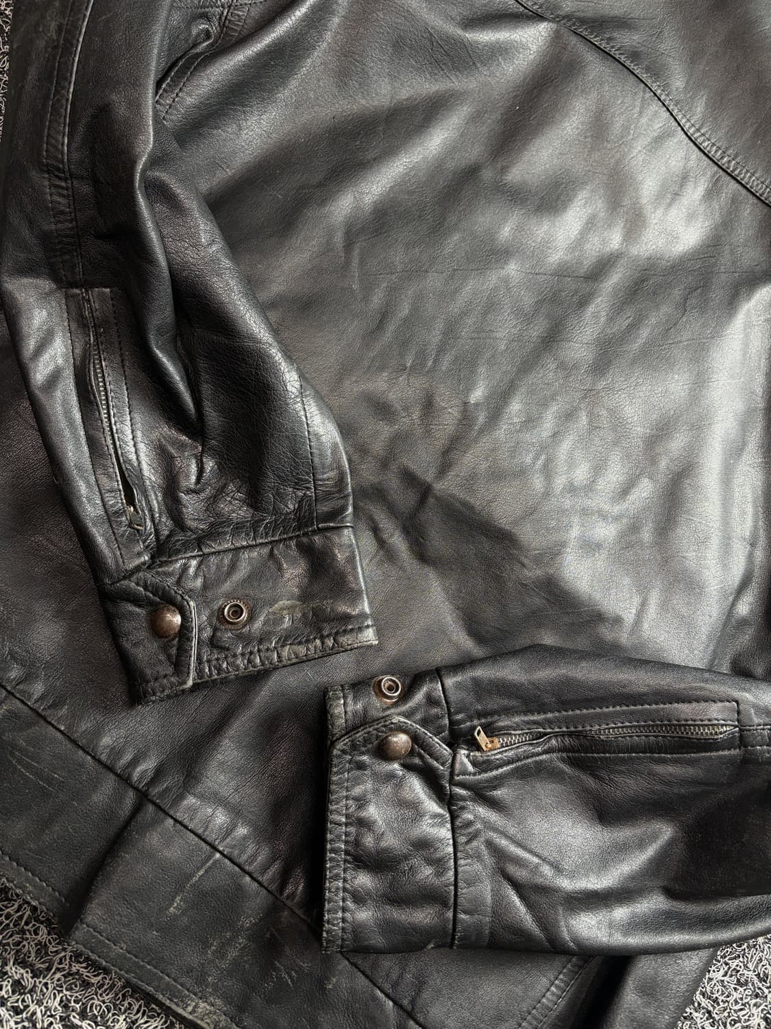 빈티지 아카이브 램스킨 봄버 레더 자켓 3358 상품이미지7