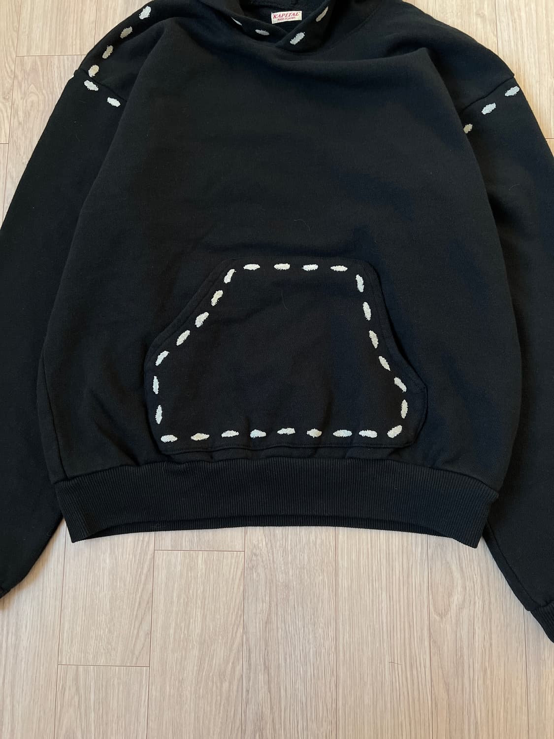 Kapital 플리스 마리오네트 후드 스웨트셔츠 블랙 상품이미지3