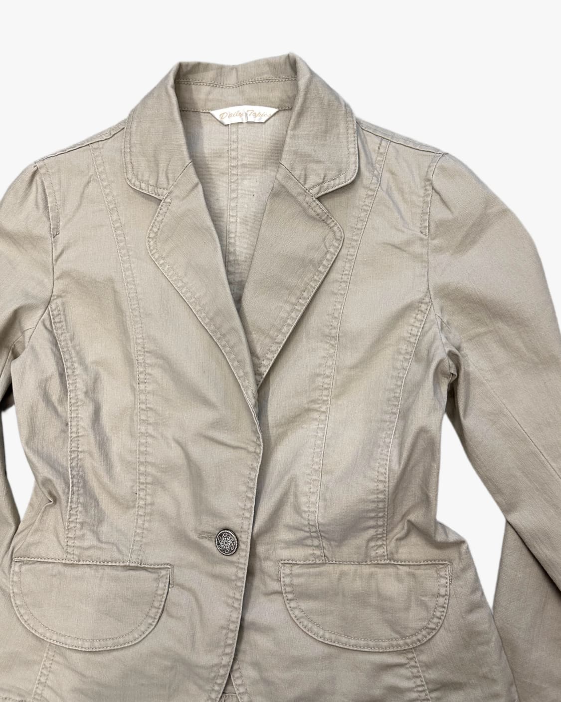 beige denim botton blazer 상품이미지3