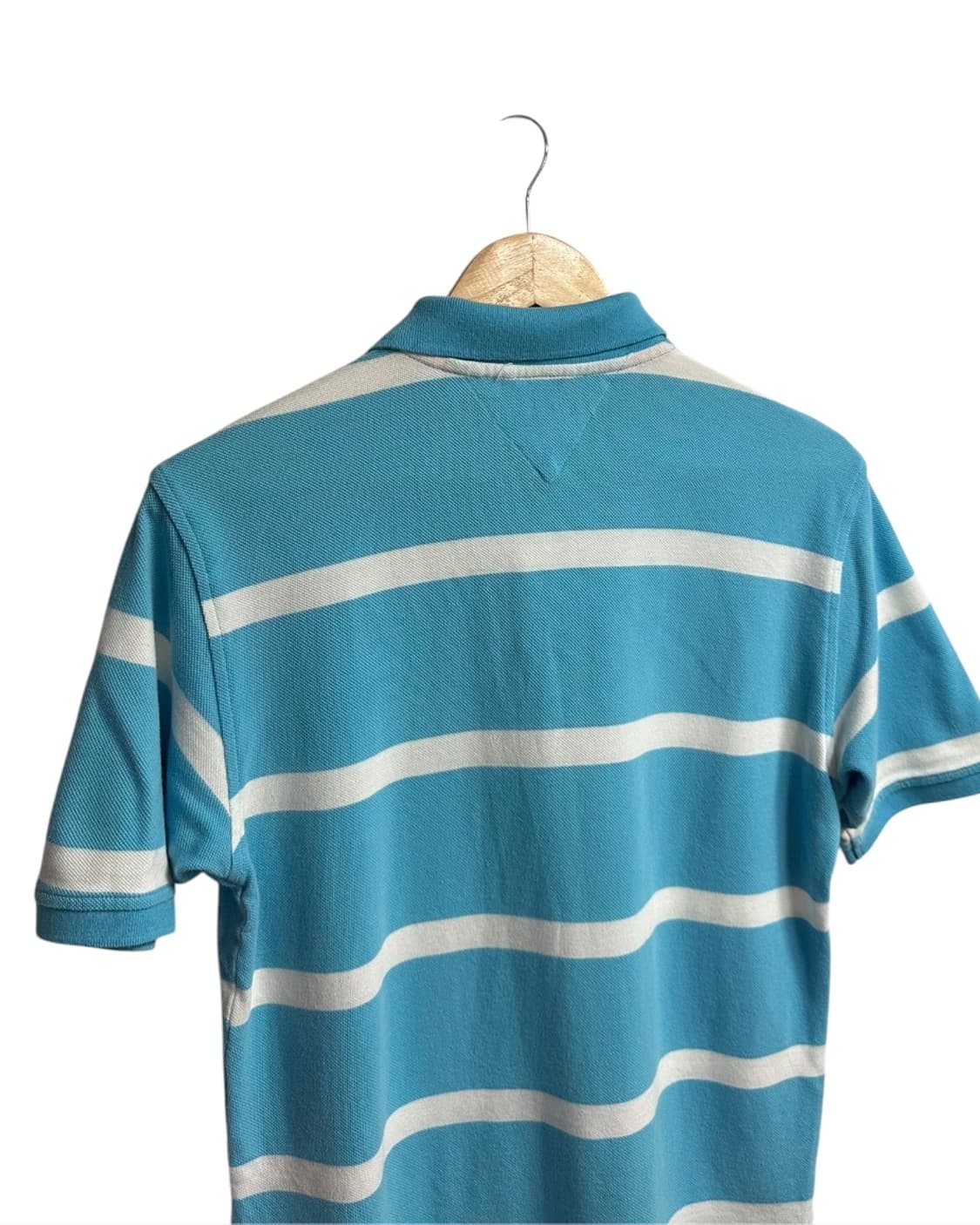 타미힐피거 스트라이프 카라티 아쿠아블루 XL size 상품이미지6