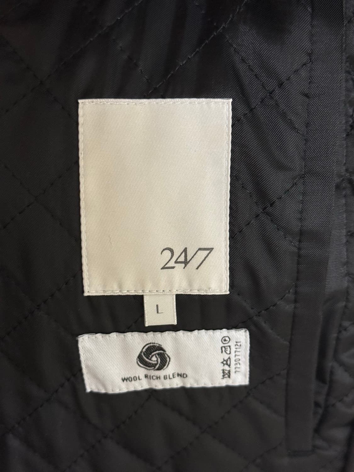 247시리즈 울 더플 코트 블랙 L 상품이미지2