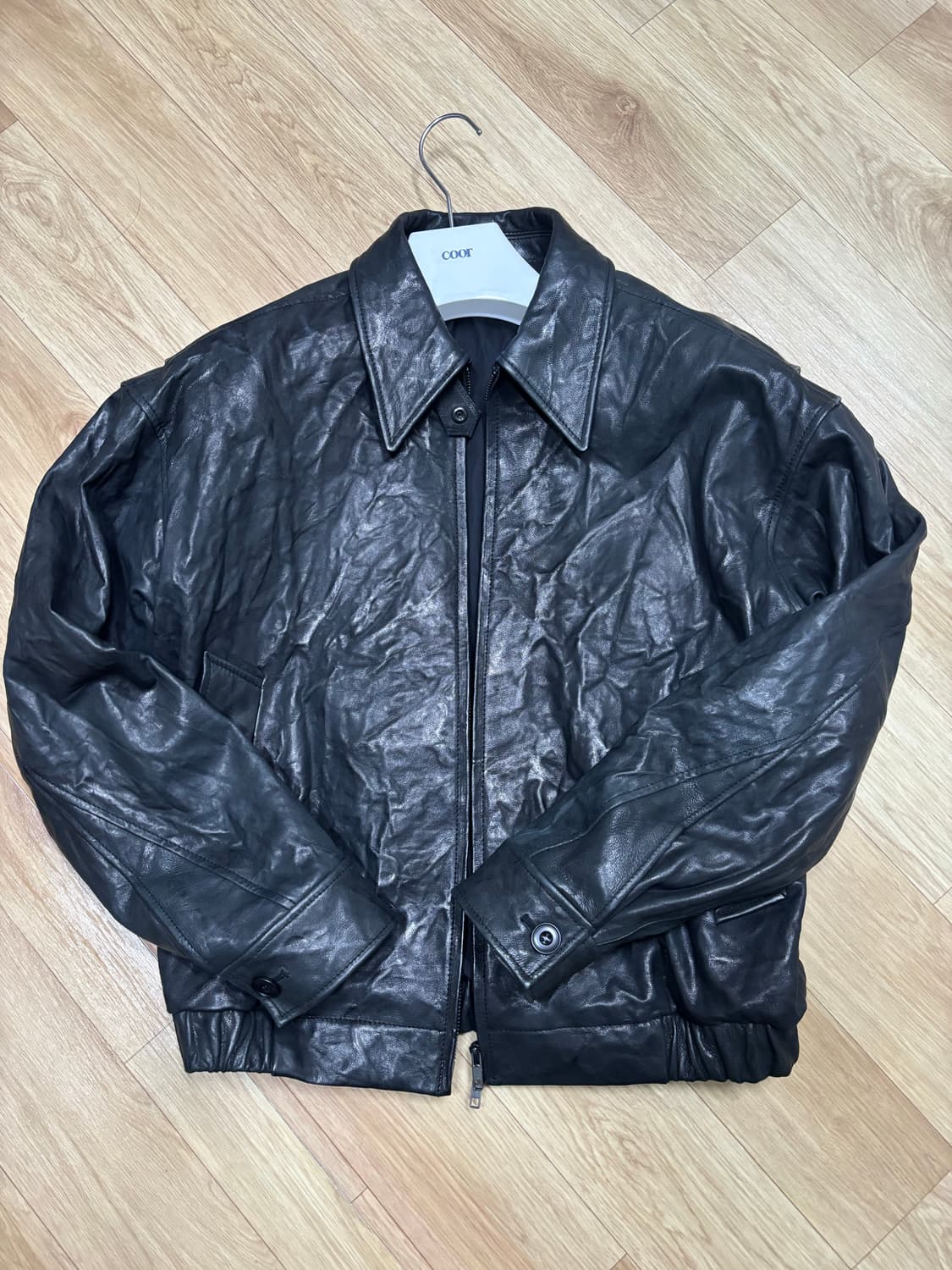 [s]쿠어 램스킨 크리즈 블루종 상품이미지1