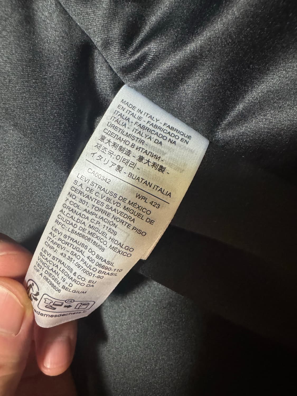 리바이스 x 데님 티어스 레더 코튼 리쓰 타입 3 자켓 블랙 (XL) 상품이미지4