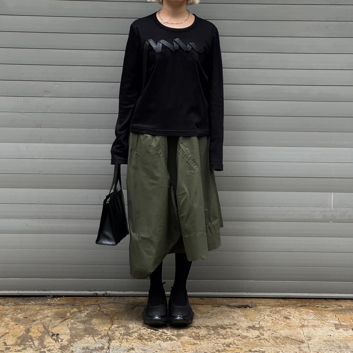 Asymmetrical Khaki skirt 상품이미지8